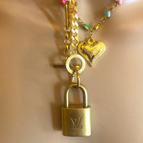 Repurposed Aunthentic Louis Vuitton gold brass padlock🔥 - Picture 7 of 7